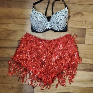 Sequin tassel festival rave shorts